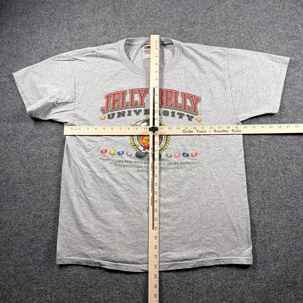 Vintage Jelly Belly University Shirt Men L Fruit of the Loom Grey Wisconsin - Picture 7 of 12